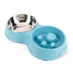 10005 Blue eco-friendly wheat straw pet bowl with detachable design