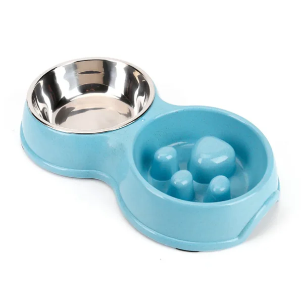 10005 Blue eco-friendly wheat straw pet bowl with detachable design