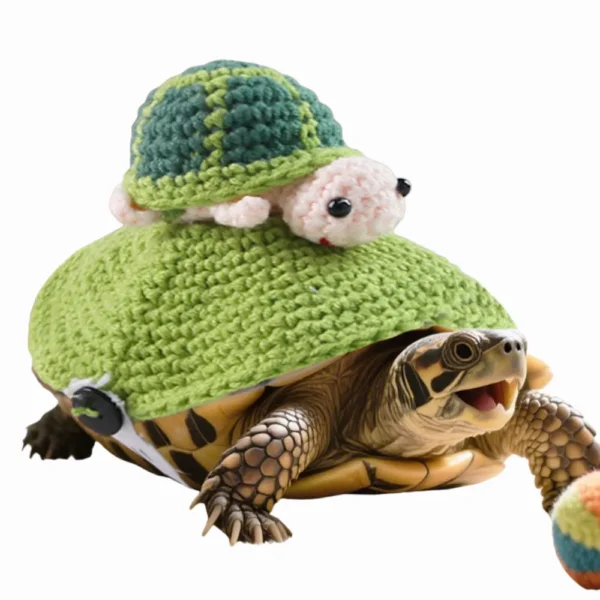 10005 Hand-knitted turtle outfit – cute knit clothes for small pets, wholesale supply