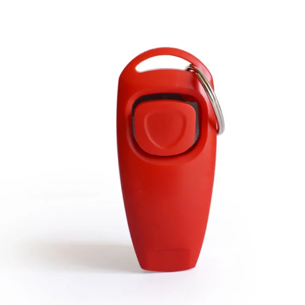 10005 2-in-1 dog training whistle and clicker in red, wholesale pet supplies