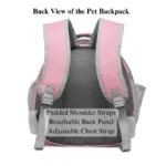 10005 Easy-carry handle and adjustable shoulder straps on pet backpack