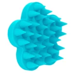 10005 Dimensions of flower-shaped silicone pet brush in cyan blue