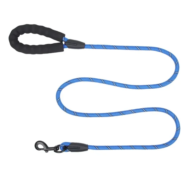 10006 Blue nylon dog leash wholesale bulk supply
