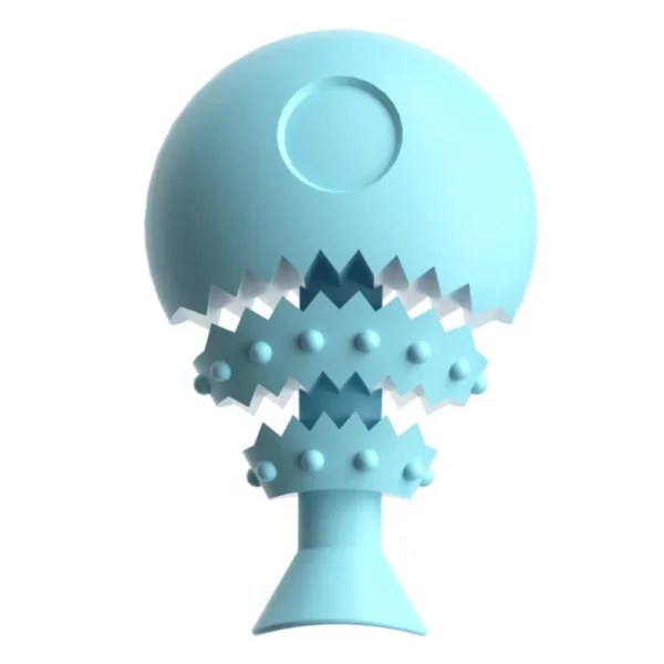 10006 Blue fish bone-shaped TPR puppy teething toy