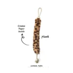 10006 Durable rope knot and plush crinkle fabric details of wholesale dog chew toy