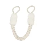 10006 Brown and white cotton rope dog chew toy – color option white