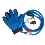 3-in-1 pet grooming glove with deshedding brush, shower spray, and hair remover – wholesale tool for dogs and cats