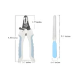 10006 Dimensions of pet nail clippers – detailed size for professional dog and cat grooming use