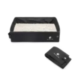 10006 Black foldable and leak-proof cat litter box, portable travel toilet for cats