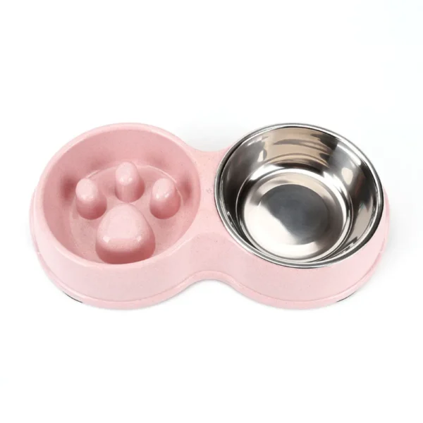 10006 Pink eco-friendly wheat straw bowl for pet feeding