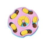 10006 Adjustable dog treat dispenser enrichment feeder toy in pink color option