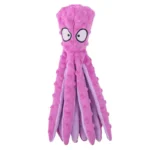 10007 Red plush octopus dog toy with squeaker for small-batch wholesale