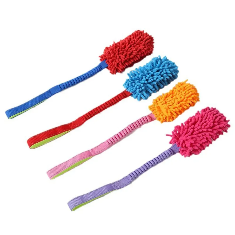 Colorful rope and plush dog toy for wholesale pet supply – red, blue, yellow, pink