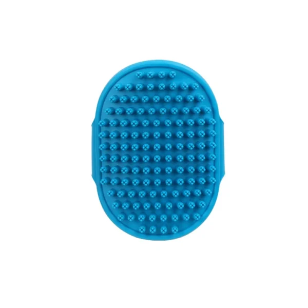 10007 Blue de-shedding massage pet bath brush for dogs and cats