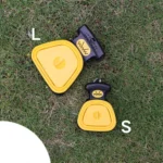 10007 Yellow portable poop scooper with built-in waste bag storage