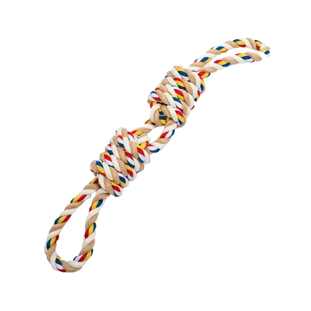 Wholesale tough twisted cotton rope dog chew toy for medium and large dogs