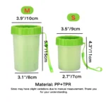 Portable Dog paw cleaner size Portable Dog paw cleaner size