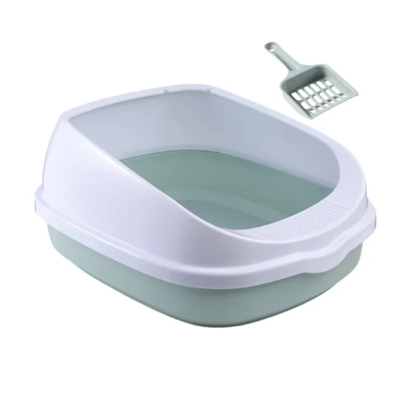 10008 Green High-Sided Open Top Cat Litter Box with Scoop