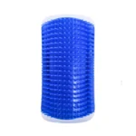 10008 Blue cat corner self groomer massage brush for wall installation