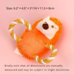 10008 Size chart of plush tug of war dog toy with rope for wholesale