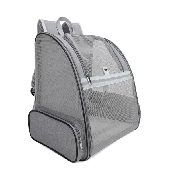10008 Grey transparent cat dog travel carrier backpack