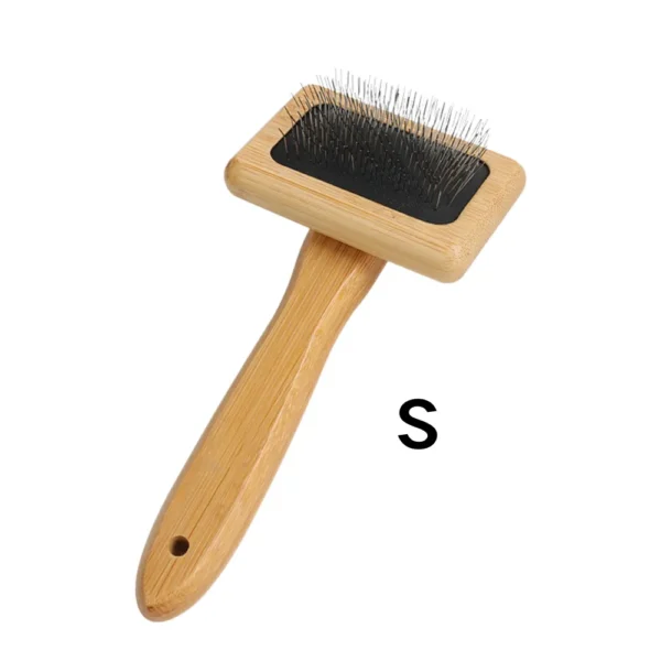 10009 Size chart for small bamboo fine-toothed pet needle comb, suitable for small dogs and cats