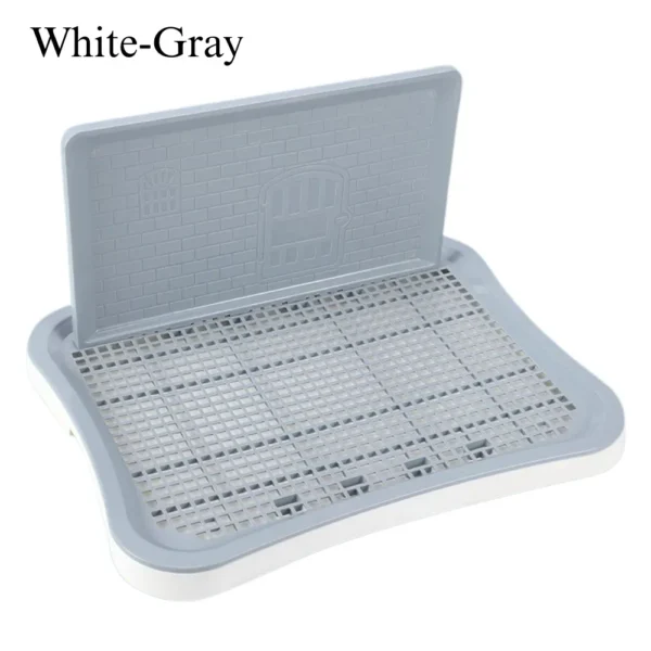 10009 Dog Toilet Tray with Wall Guard in White Grey