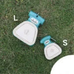 10009 Beige pet poop scooper with bag holder for dogs and cats