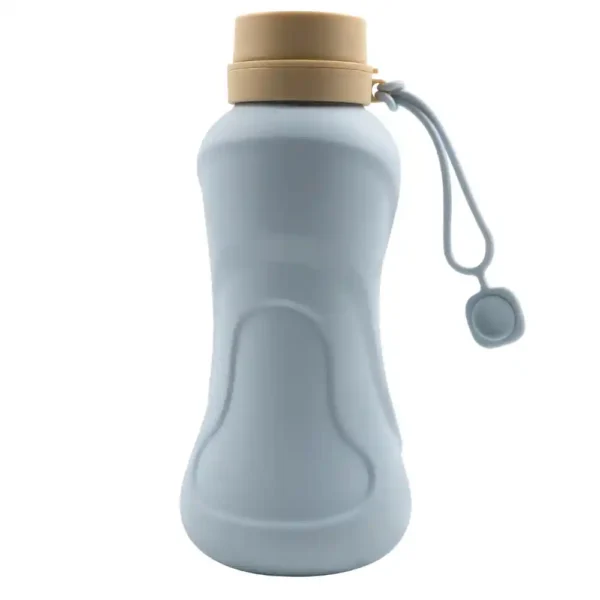 10009 Blue foldable silicone pet travel water bottle cup for dogs and cats