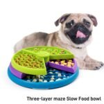 10010 Three layers of pet IQ feeder bowl with rotating food compartments