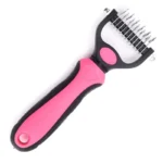 10010 Pink stainless steel pet dematting comb for cats and large dogs – wholesale pet grooming comb