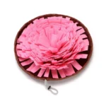 10010 IQ training pet snuffle mat in pink – interactive nose work training pad
