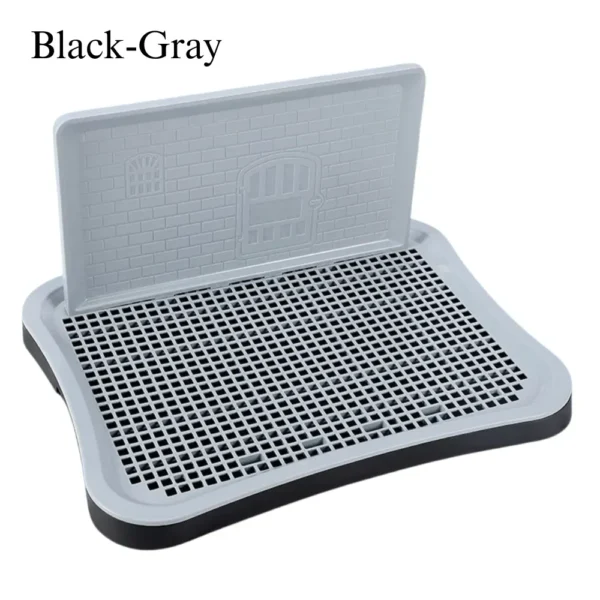 10010 Dog Toilet Tray with Wall Guard in Black Grey