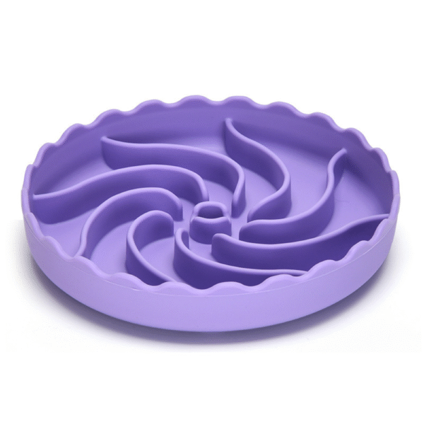10010 Purple dog slow-eating silicone bowl with anti-spill suction cups