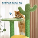 10010 Kitten playing on cactus cat climbing tree in home setting – cozy and fun cat furniture