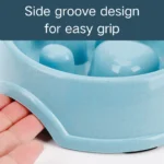 10011 Close-up of smooth wheat straw pet bowl showing detachable parts and non-slip base