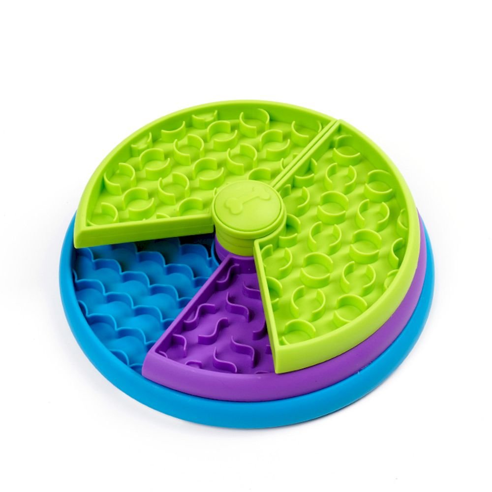 Pet IQ slow feeder bowl in dark blue