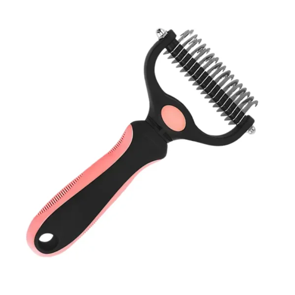 10012 Orange stainless steel pet dematting comb for cats and large dogs – wholesale grooming supply