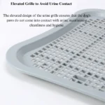 Close-up of Large Dog Potty Tray with Wall Guard Construction