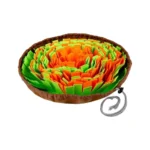 10013 IQ training pet snuffle mat in orange green – enrichment toy for cats and dogs