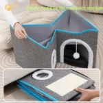 Close-up of cat scratching board on wholesale foldable cat house