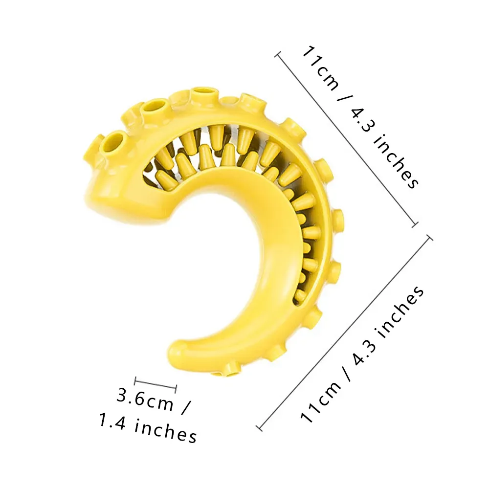 Size chart of wholesale dog chew toys – octopus tentacle design treat dispenser dimensions