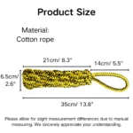 Size comparison of durable cotton rope tug toy for dogs – wholesale pet supply in multiple lengths