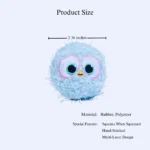 10001 Plush squeaky dog ball size reference for small and medium pets