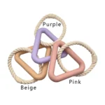 Durable TPR dog pull ring toy with cotton rope – designed for chewing, tugging, and interactive play