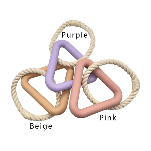 10001 Durable TPR dog pull ring toy with cotton rope – designed for chewing, tugging, and interactive play