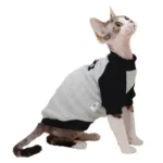 10002 Soft cotton fabric details of wholesale cat sweatshirt – comfortable pet clothing for retailers