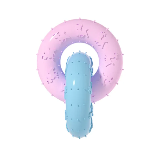 10002 Purple interlocking TPR dog chew toy