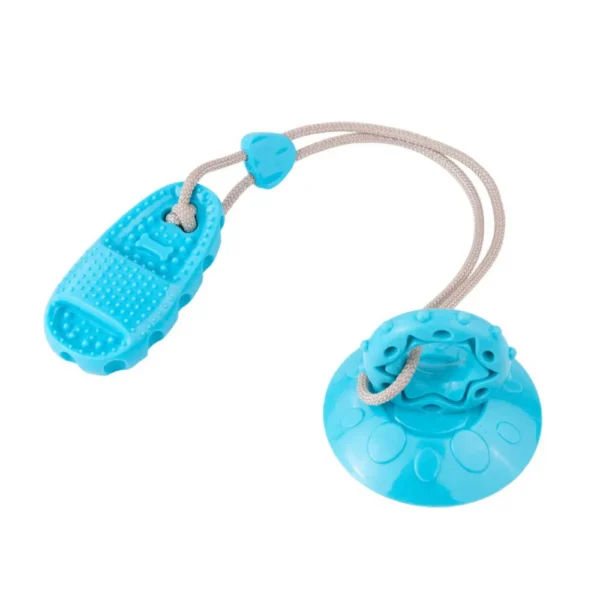 10002 Blue suction cup slipper interactive dog teething toy