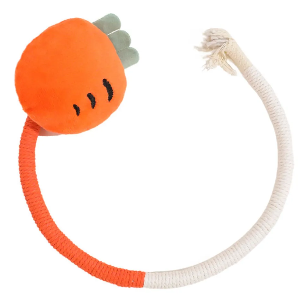 Wholesale interactive plush chew rope toy for cats – assorted colors